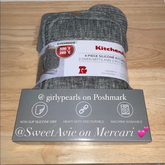 KitchenAid Silicone Pot Holders & Oven Mitts NEW - Picture 4 of 6
